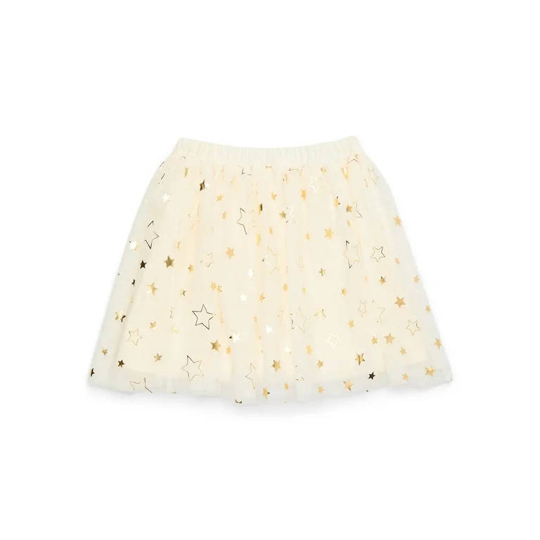 Holiday Time Girls Christmas Metallic Print Tutu Skirt, Sizes 4-18 | Walmart (US)