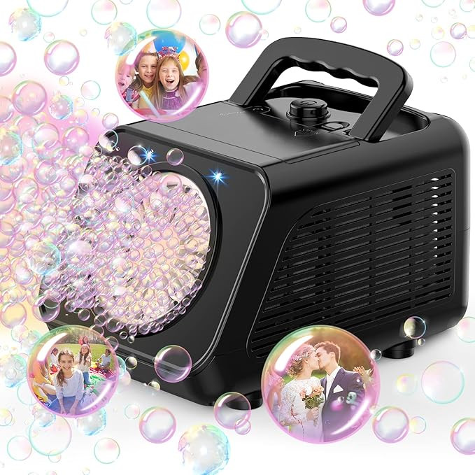 Bubble Machine, Automatic Bubble Blower with 2 Speed Levels, Portable Bubble Machine for Kids and... | Amazon (US)