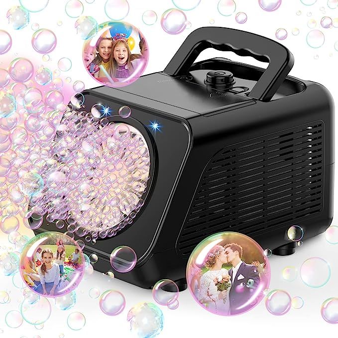 Bubble Machine, Automatic Bubble Blower with 2 Speed Levels, Portable Bubble Machine for Kids and... | Amazon (US)