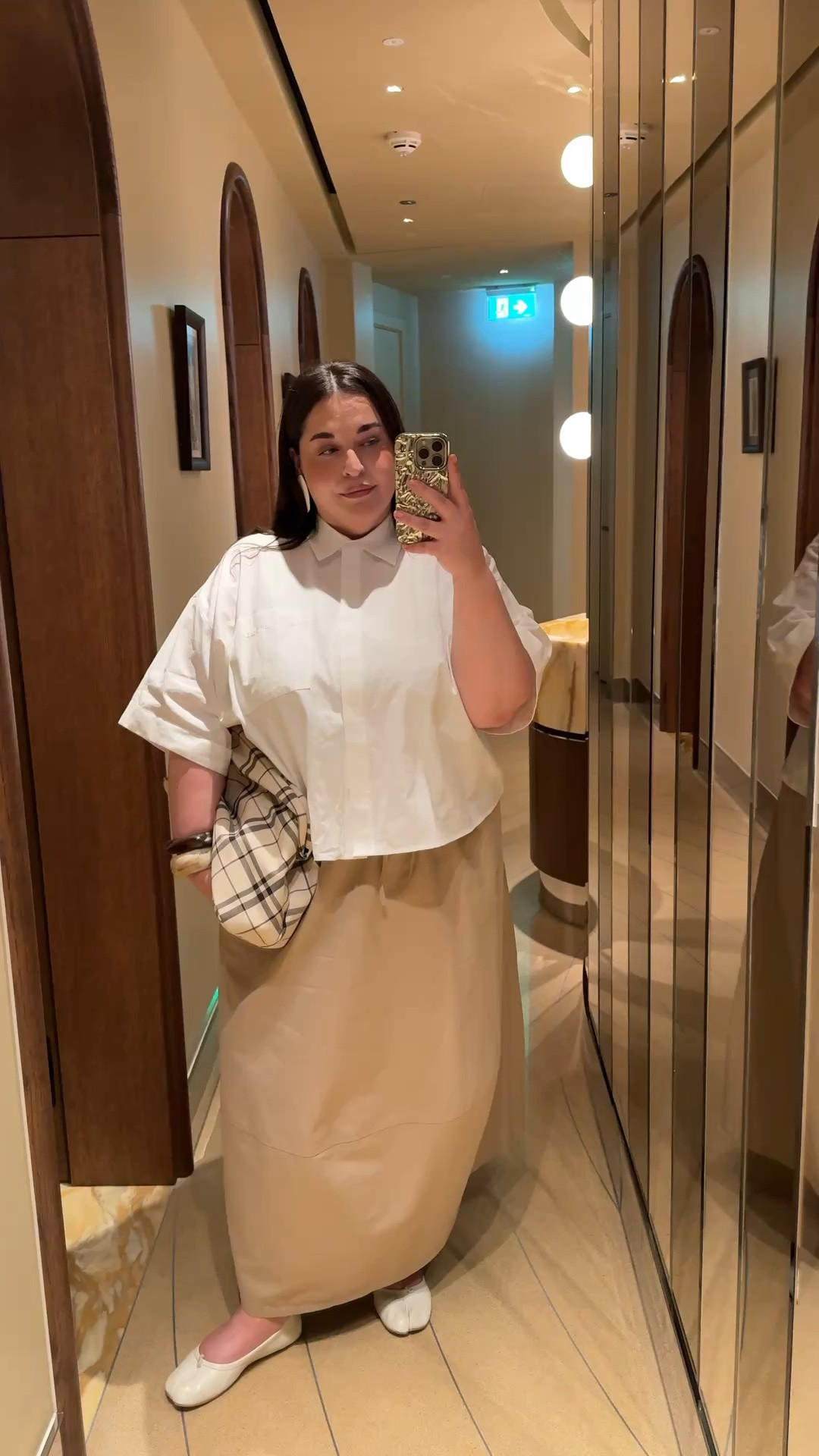 Boxy cotton shirt with a cotton cocoon skirt with elasticated waist | size 22 in both

#LTKsummer #LTKplussize #LTKuk