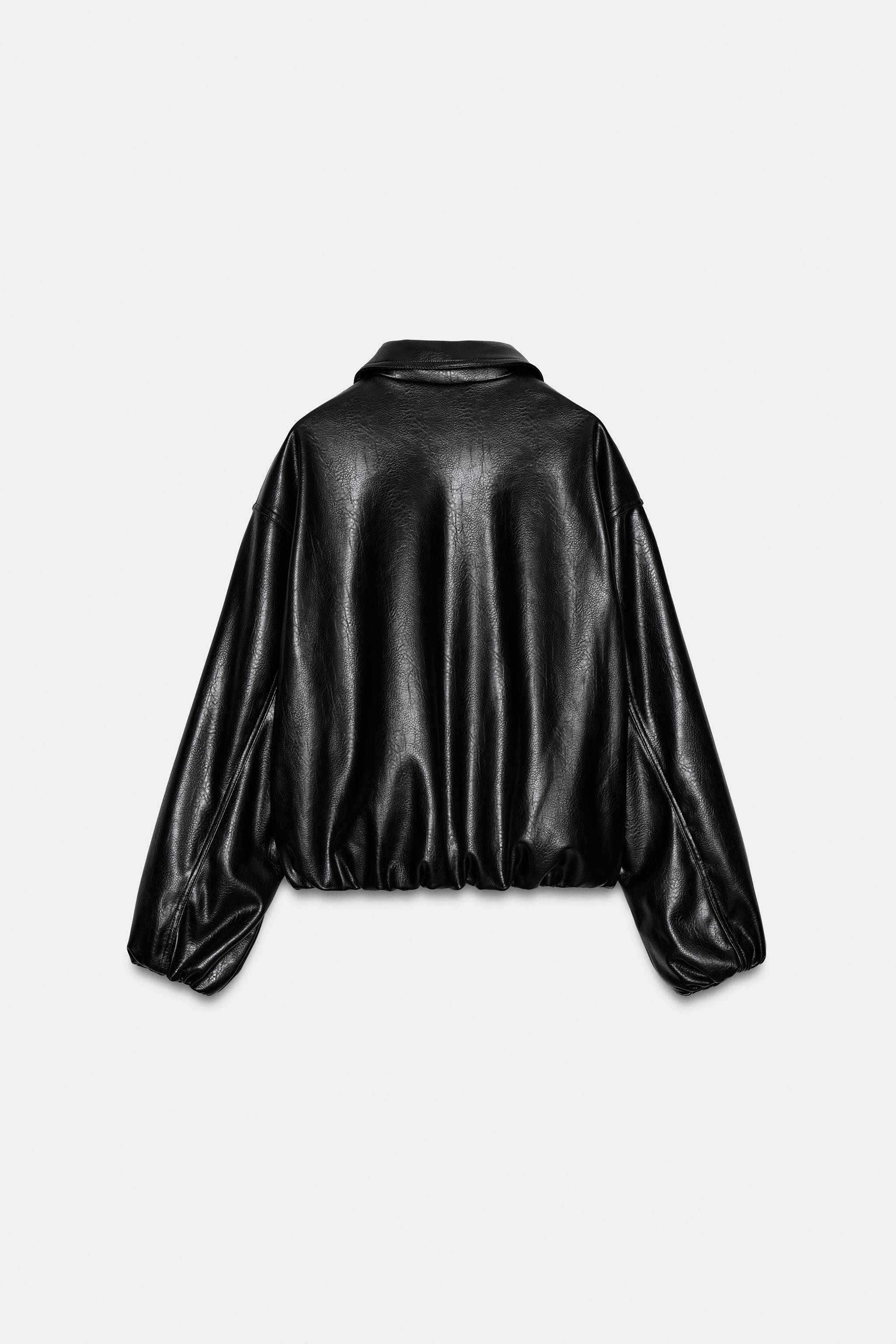 FAUX LEATHER BOMBER JACKET | Zara US