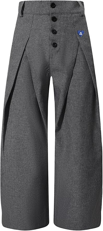Aelfric Eden Wide Leg Dress Pants Mens Womens Baggy Pleated Trousers Vintage Button Front High Wa... | Amazon (US)
