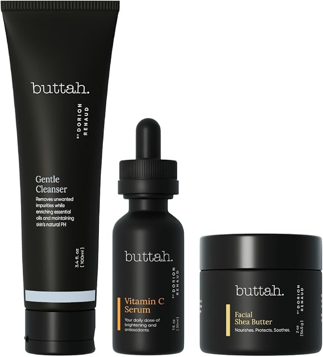 Buttah Skin by Dorion Renaud Complete Melanin-Rich Skin Care Kit | Shea Butter, Vitamin C Serum, ... | Amazon (US)