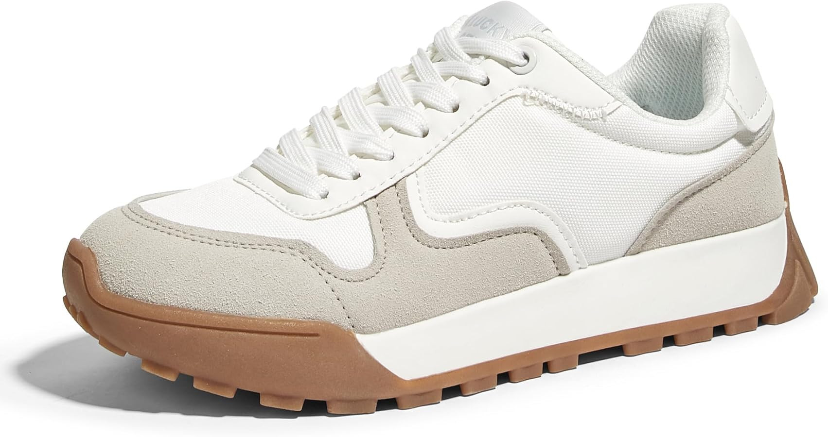 LUCKY STEP Women's Platform Canvas Sneaker Casual Lace-up Stylish Tennis Running Retro Classic Tr... | Amazon (US)