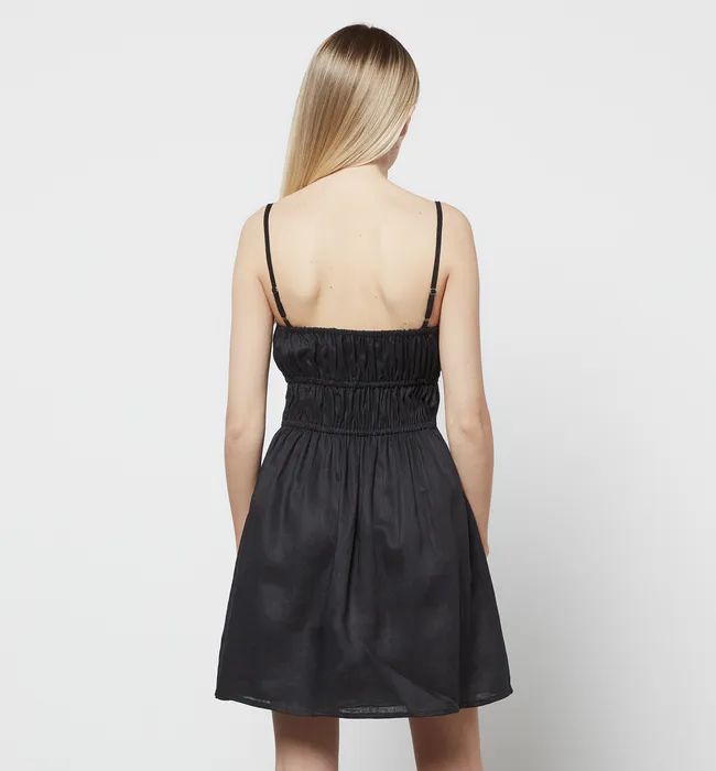 Faithfull The Brand Women's Shivka Mini Dress - Plain Black | Coggles (Global)