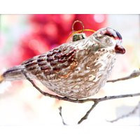 Vintage Glass Bird Ornament With Feather Tall - Blown Figural Christmas Holidays Sku 1-A-00033578 | Etsy (US)