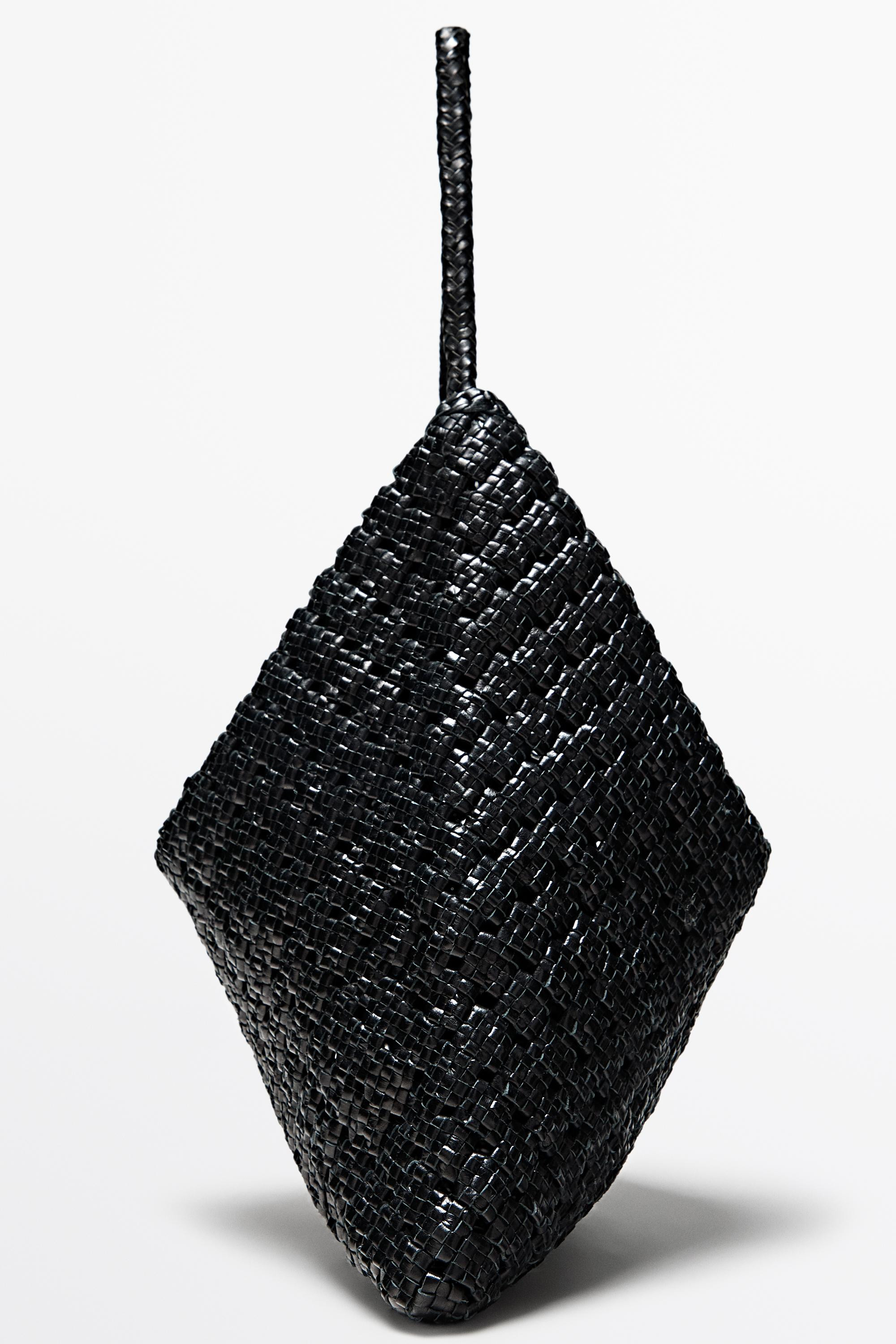 Braided nappa leather bag | Massimo Dutti UK