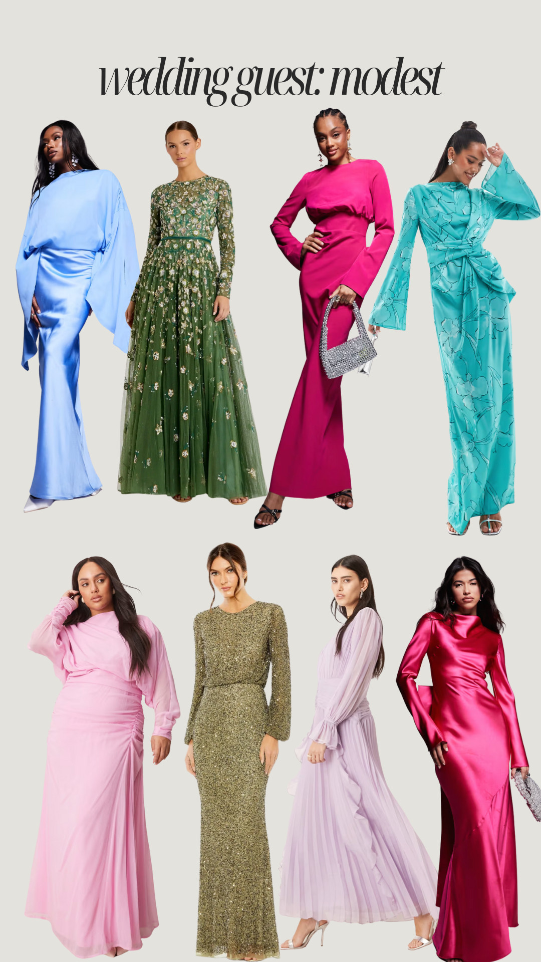 Modest dresses for spring/summer weddings 

 #LTKStyleTip #LTKWedding