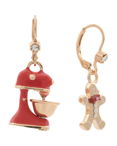 Gingerbread Mixer Mismatched Earrings | TJ Maxx
