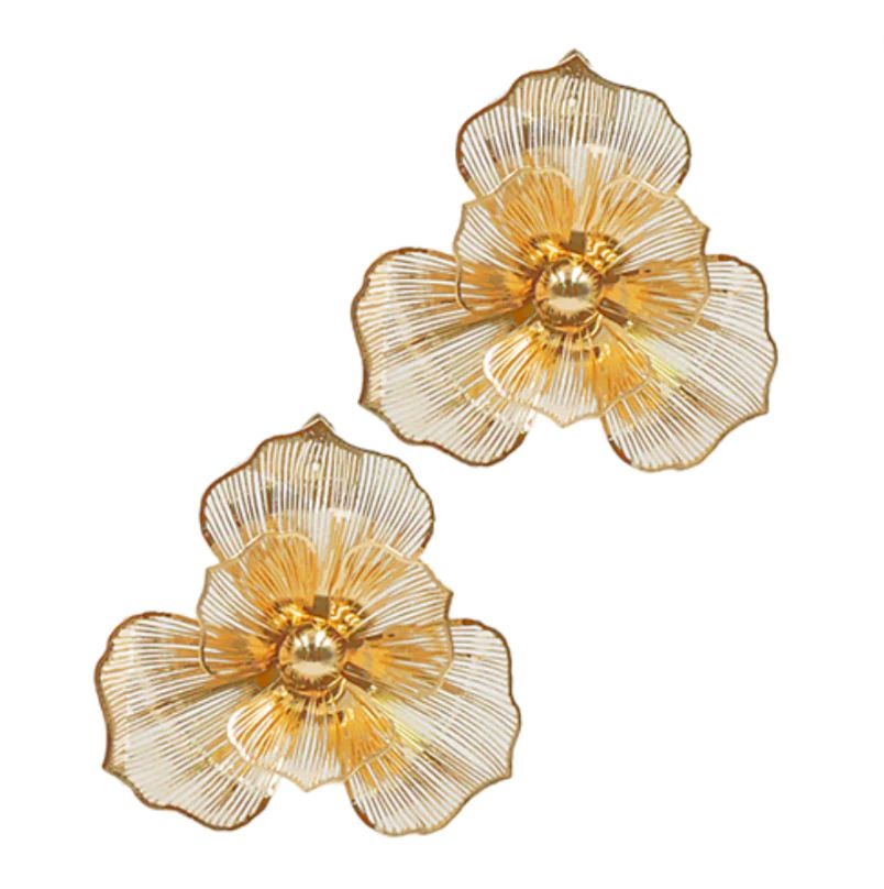Brass Filigree Flower Earrings | Shop Bijou