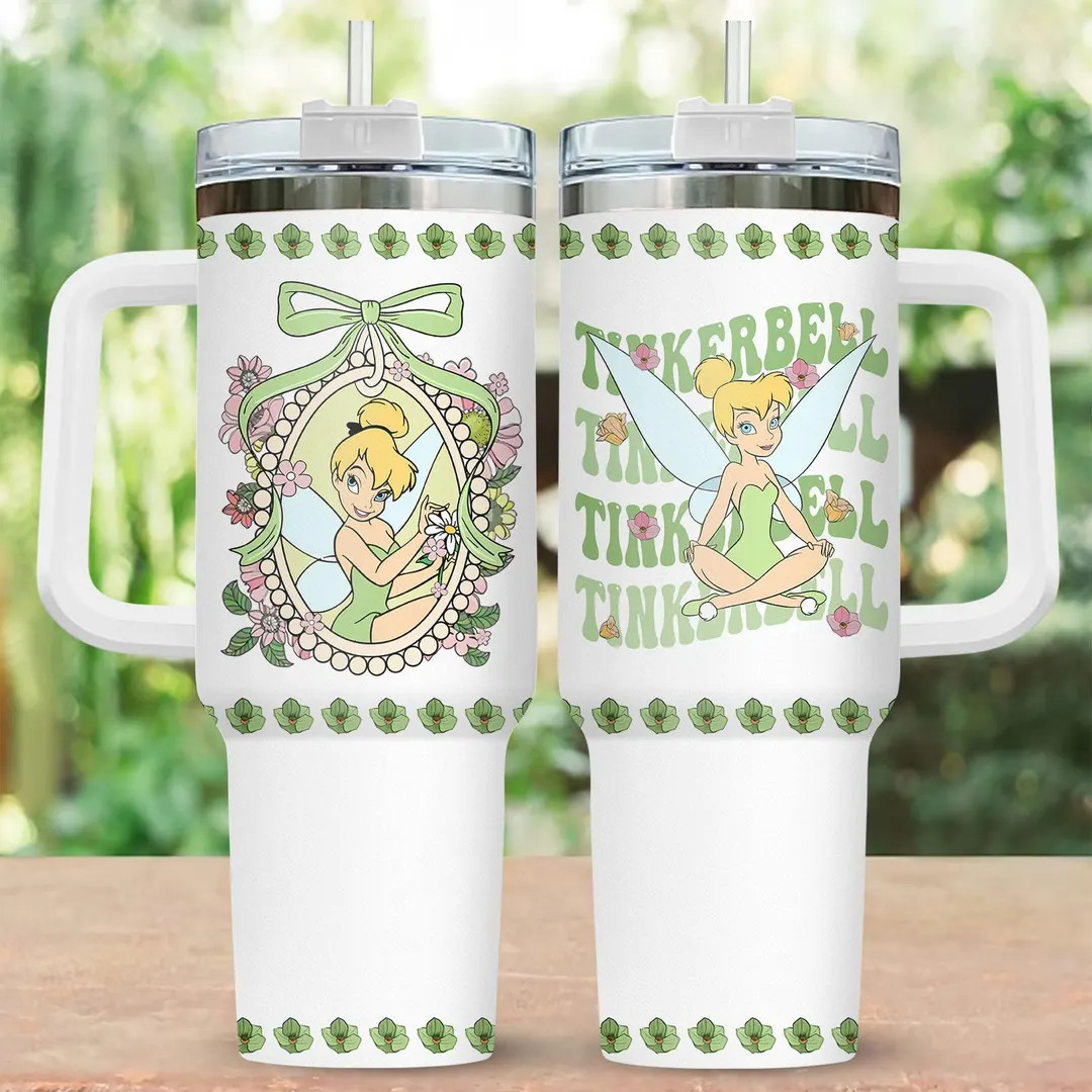 Princess Tinkerbell Tumbler 40oz, Disney Tinkerbell Cup, Fairy Tumbler, Disney Fairy Drinkware, T... | Etsy (US)