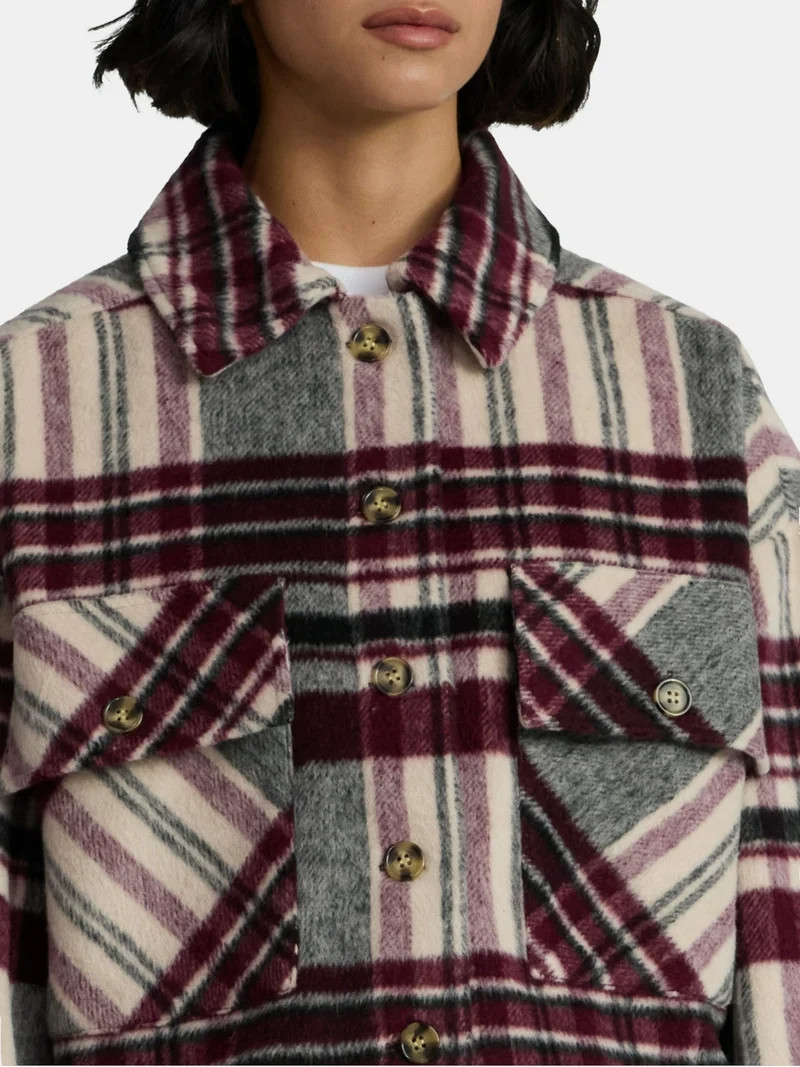 Madden NYC Women’s Plaid Jacket, Midweight, Sizes XXS-XXL | Walmart (US)