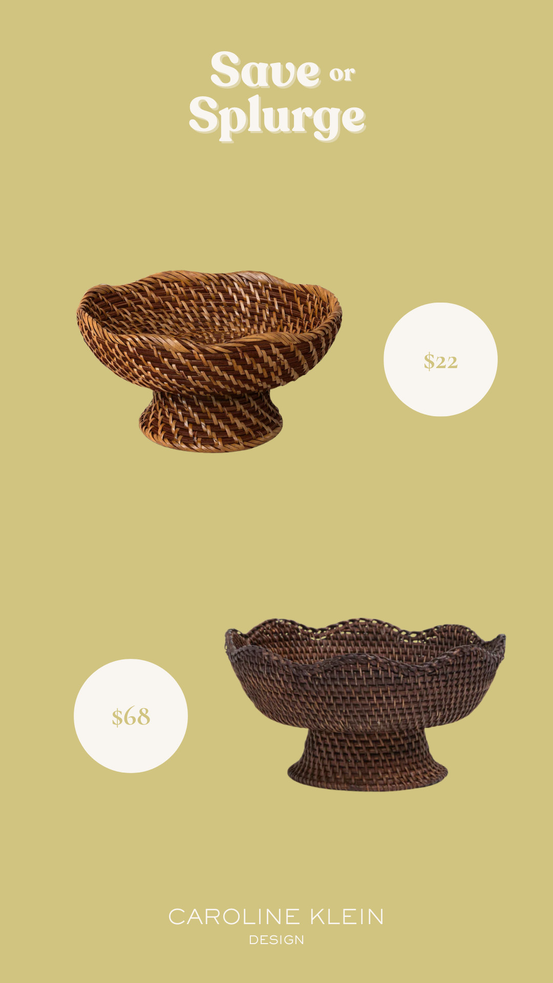 Save or Splurge: Wicker Footed Bowl 

 #LTKHome #LTKFindsUnder50