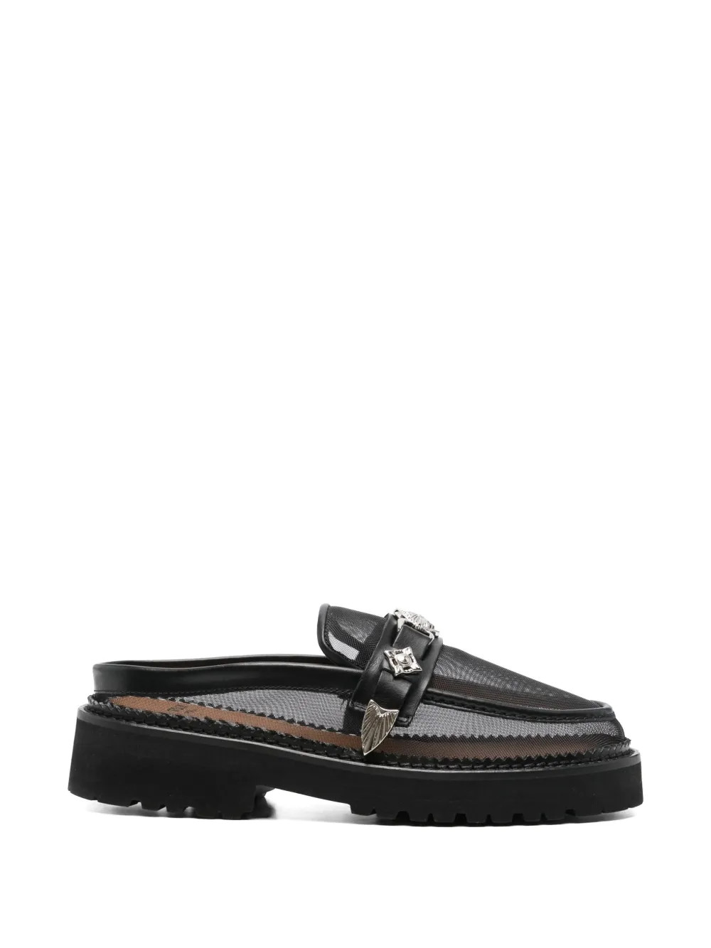 Toga Pulla Mesh western-embellished Mules | White | FARFETCH | Farfetch Global