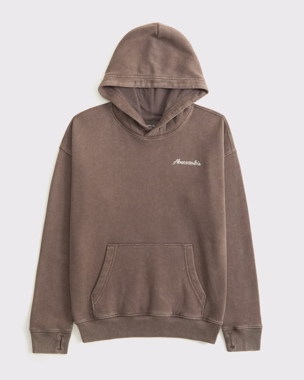 western graphic logo popover hoodie | Abercrombie & Fitch (US)