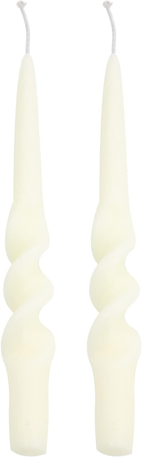 Amazon.com: 9.5inch Handmade Spiral Taper Candles Set of 2, Dripless Twisted Long Candles for Hom... | Amazon (US)