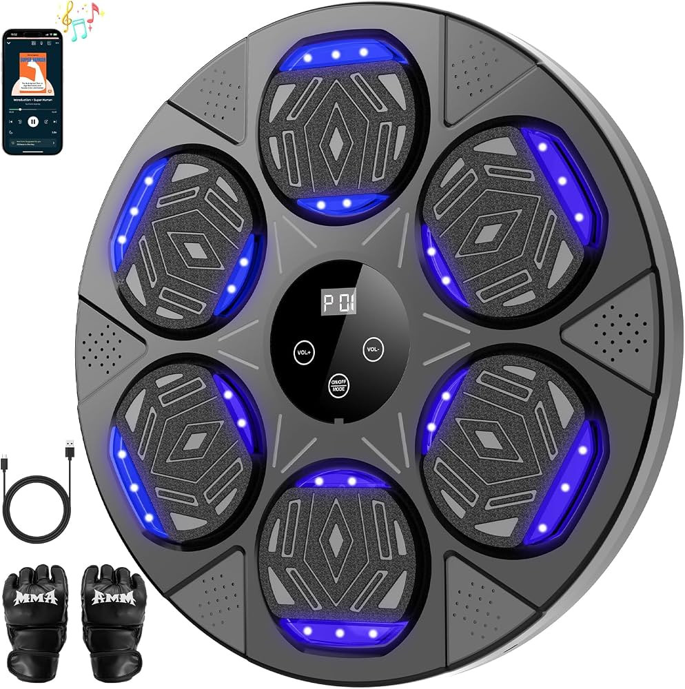 LOLBOX 2024 Music Boxing Machine, Smart Bluetooth Boxing Trainer with Boxing Gloves, Boxing Wall ... | Amazon (US)