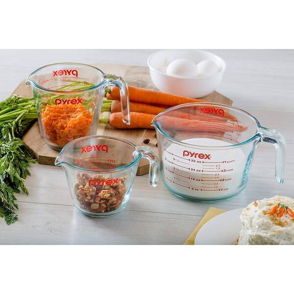3-Piece Glass Measuring Cup Set ( Microwave and Oven Safe) - Bed Bath & Beyond - 40561957 | Bed Bath & Beyond