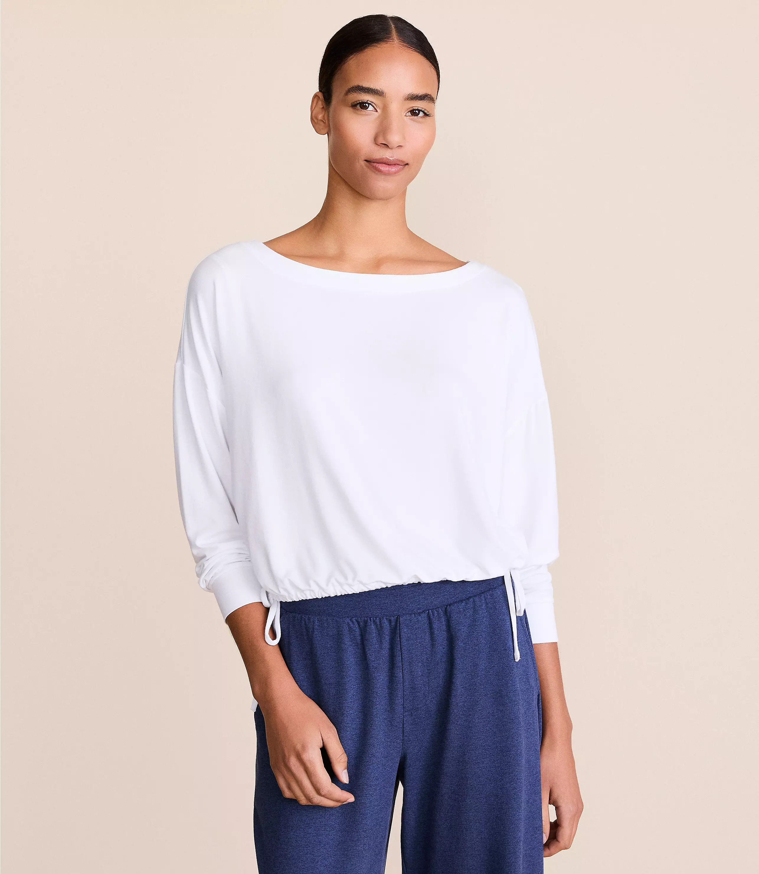 Lou & Grey Side Tie Essential Modal Tee | LOFT
