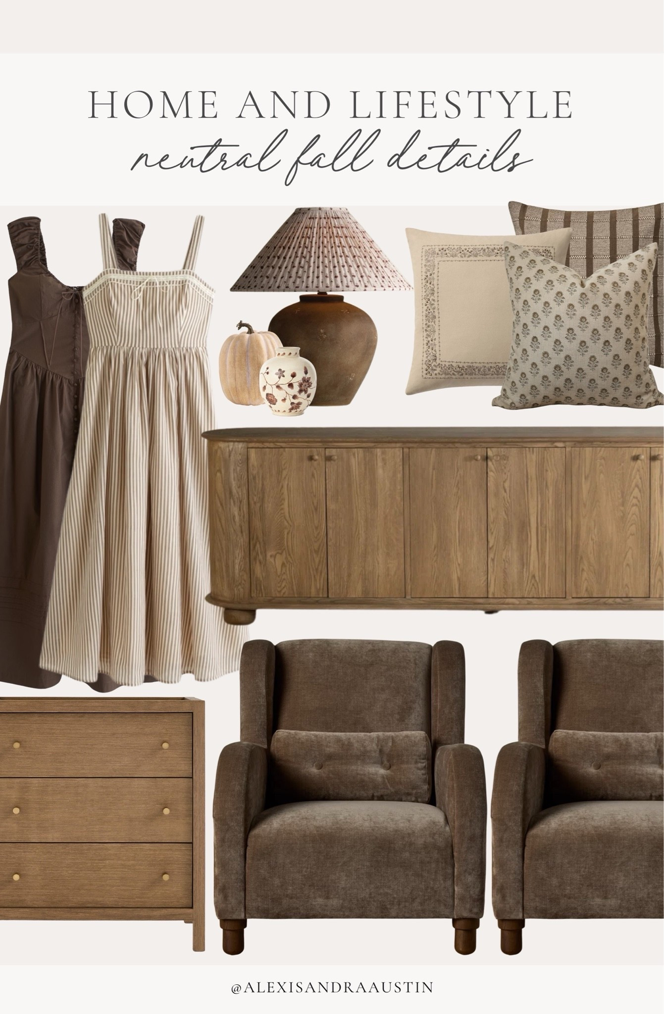 Cozy, collected fall inspo with all of the warm and seasonal vibes! From home and lifestyle favorites to fall touches around the home — find all of my neutral inspired favorites!

Home finds, neutral home inspo, collected style, furniture favorites, neutral wood tones, cozy accent chair, sideboard details, nightstand favorites, cozy throw pillow, moody lamp, quality over quantity, neutral fall dresses, collected fall decor, vintage inspired area rug, Abercrombie and Fitch, Four Hands, Wayfair, Lulu and Georgia, Pottery Barn style,

#LTKSeasonal #LTKHome