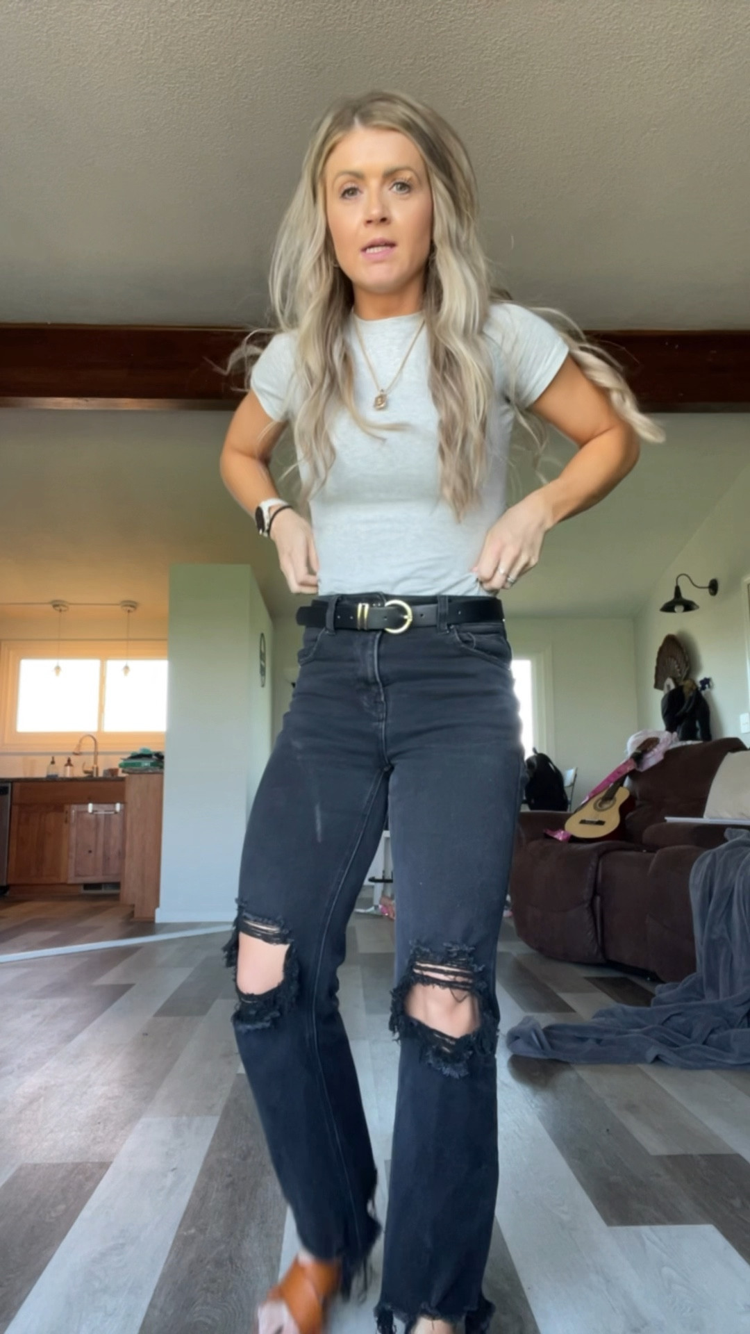 Size small top. Fitted but comfy! Size up if you want more loose fit.

#LTKActive #LTKStyleTip #LTKSaleAlert