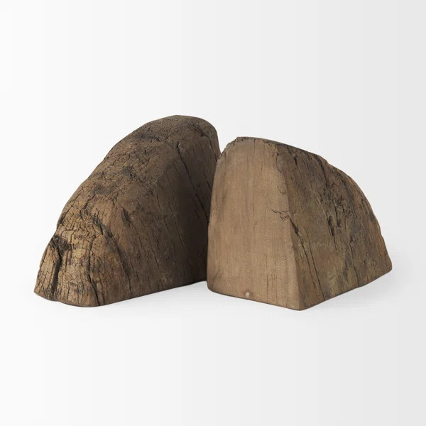 Incana Wood Non-Skid Bookends | Wayfair North America