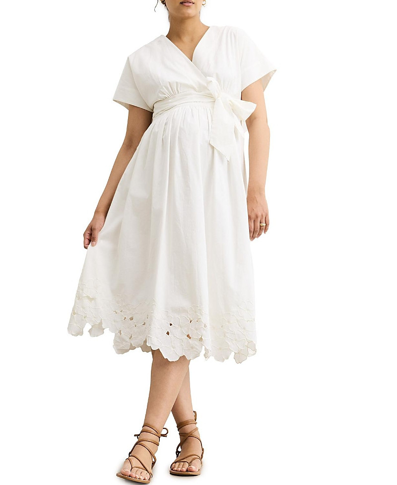 Hatch Collection The Floral Embroidered Carolina Maternity Dress | Bloomingdale's (US)