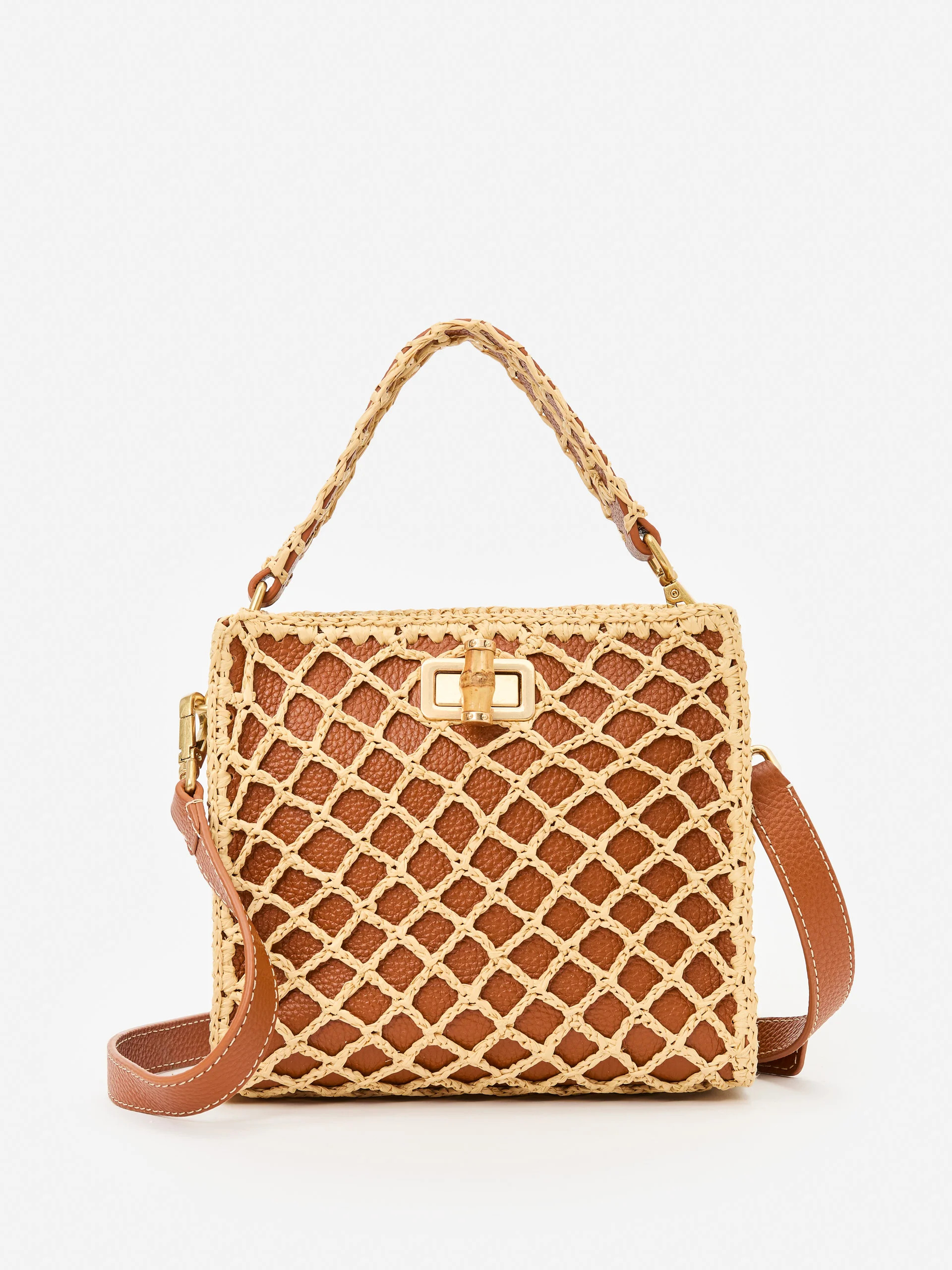 Ellery Crochet Leather Handbag | J.McLaughlin
