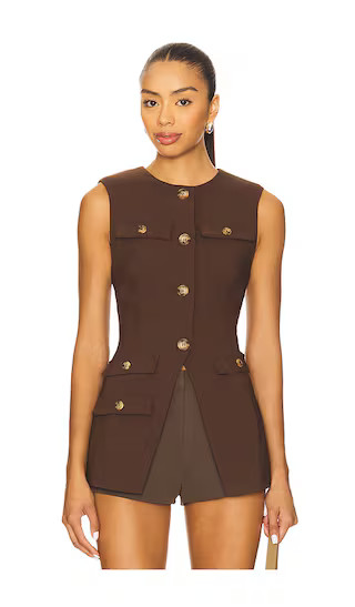 Dallis Top in Brown | Revolve Clothing (Global)