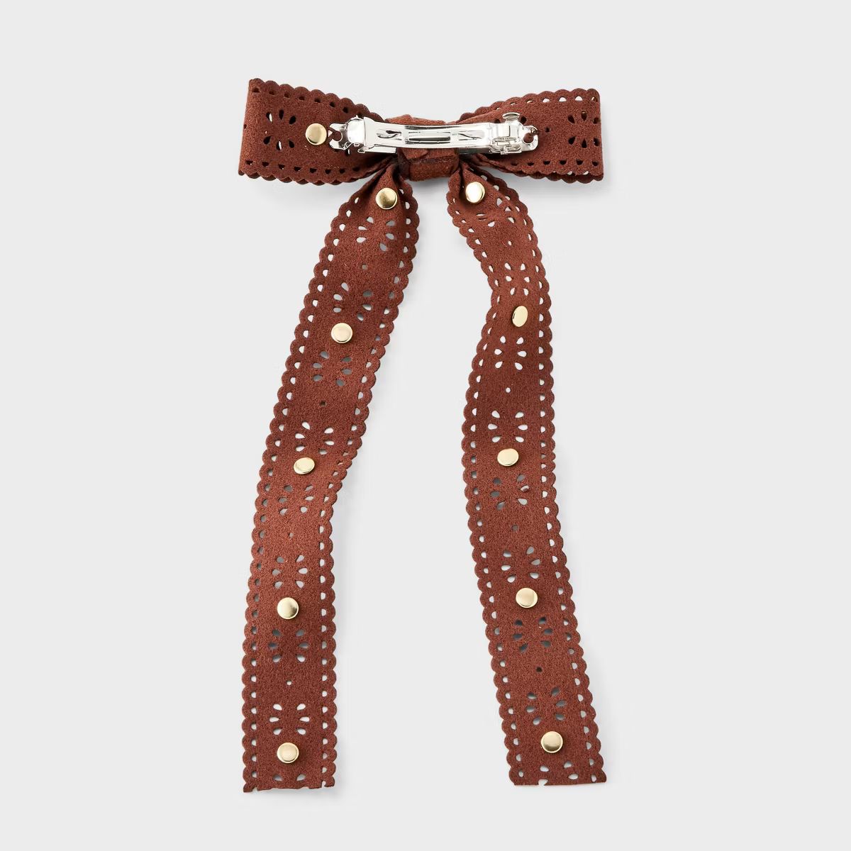 Lace Bow in Metal Hair Barrette - Wild Fable™ Brown | Target