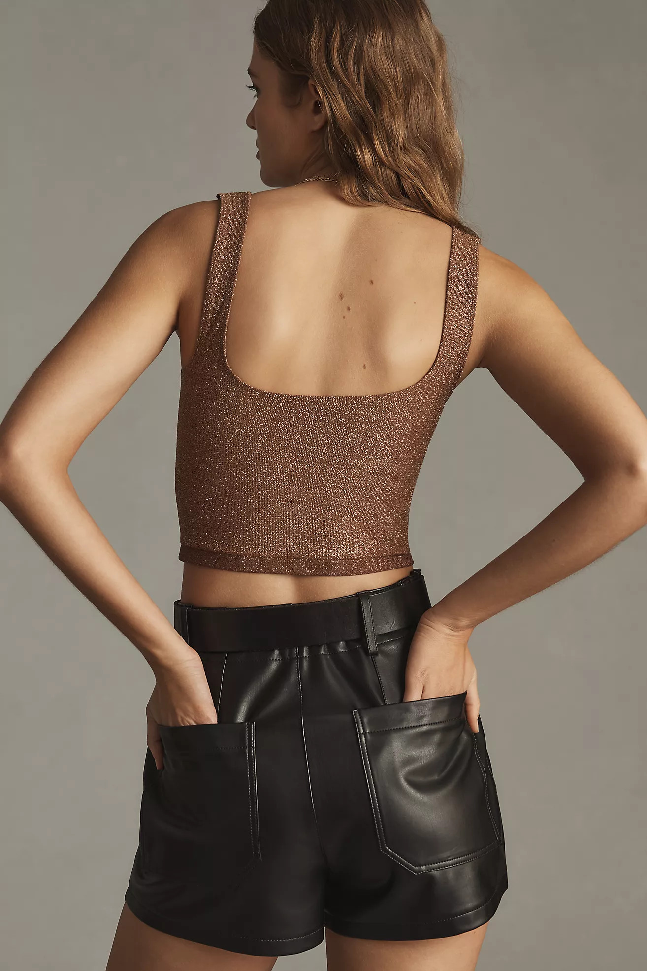 The Hannah Seamless Textured Tank: Lurex Edition | Anthropologie (US)
