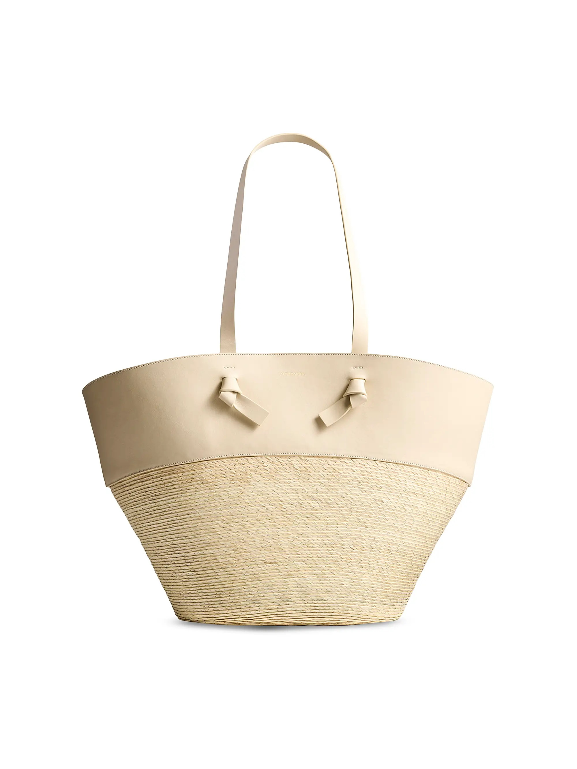 Knot Basket Palm & Leather Large Tote Bag | Saks Fifth Avenue