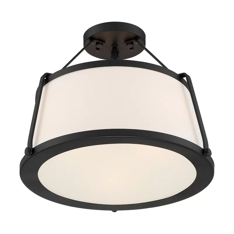 3 -Light 15.5" Semi Flush Mount | Wayfair North America