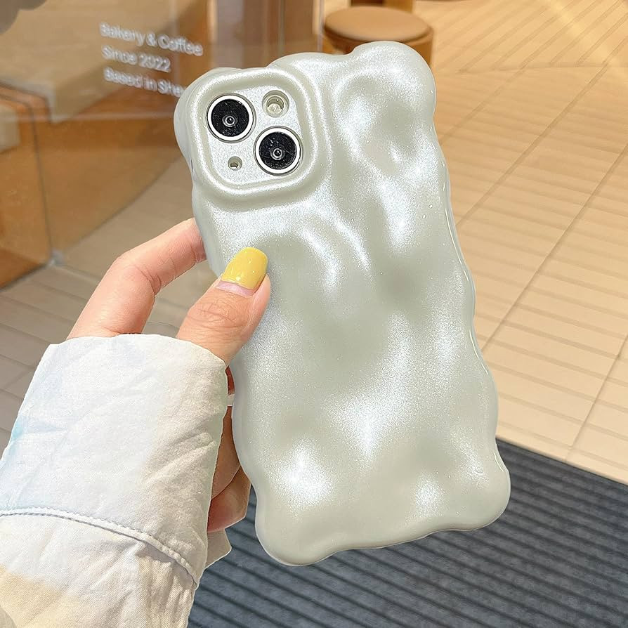 XIZYO for iPhone 13 Case 6.1 Inch Cute Wave Pattern Aesthetic Phone Case 3D Curly Wavy Shape Plat... | Amazon (US)