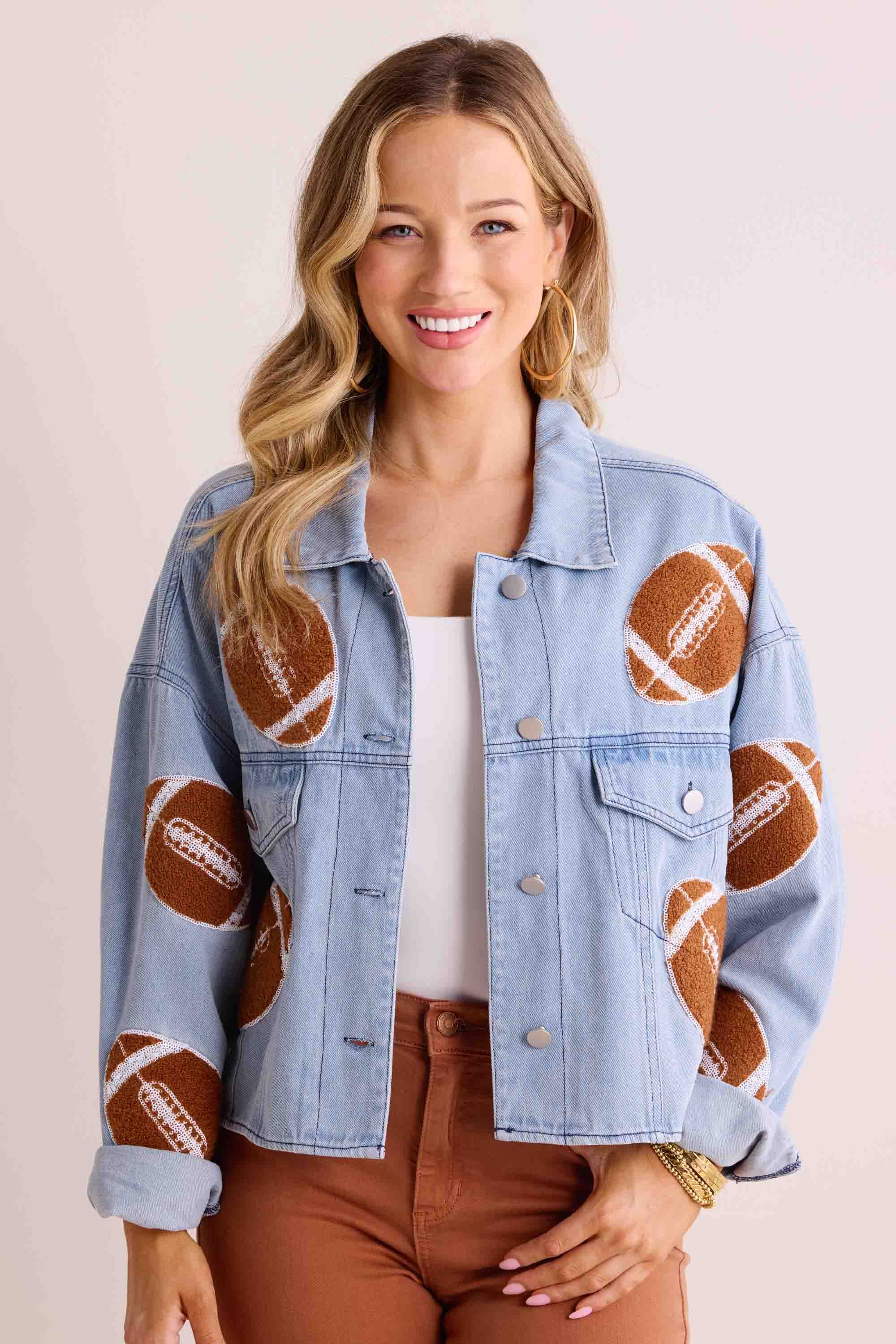 Football Denim Jacket | Avara