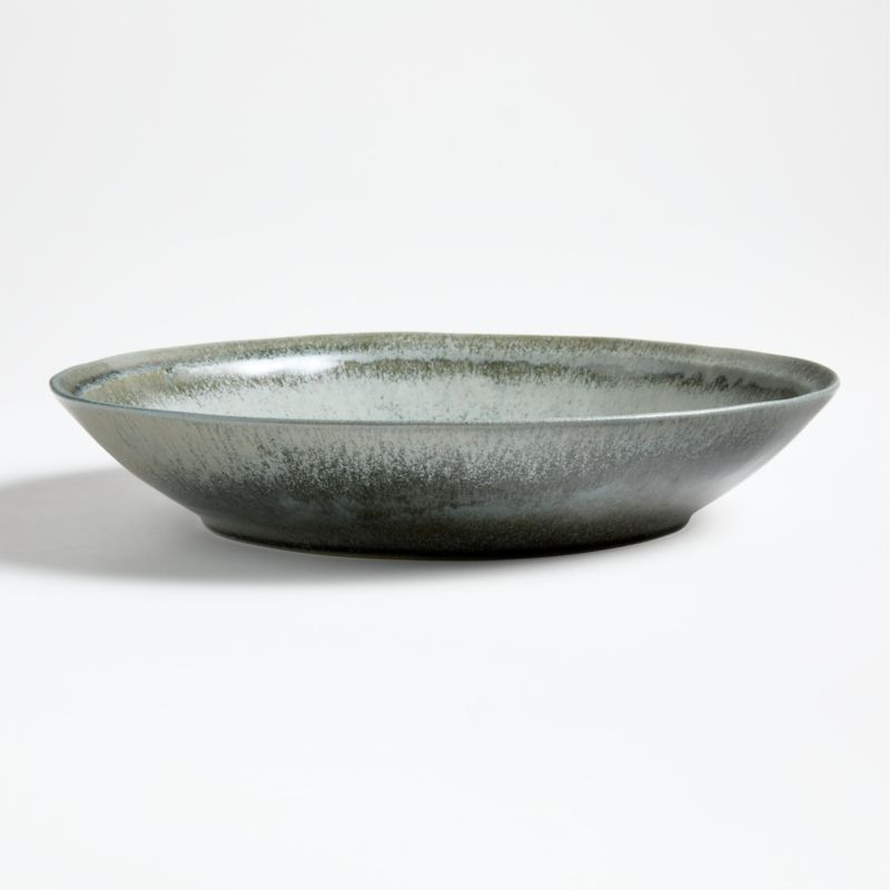 Prairie Moss Green Recycled Stoneware Serving Bowl + Reviews | Crate & Barrel | Crate & Barrel
