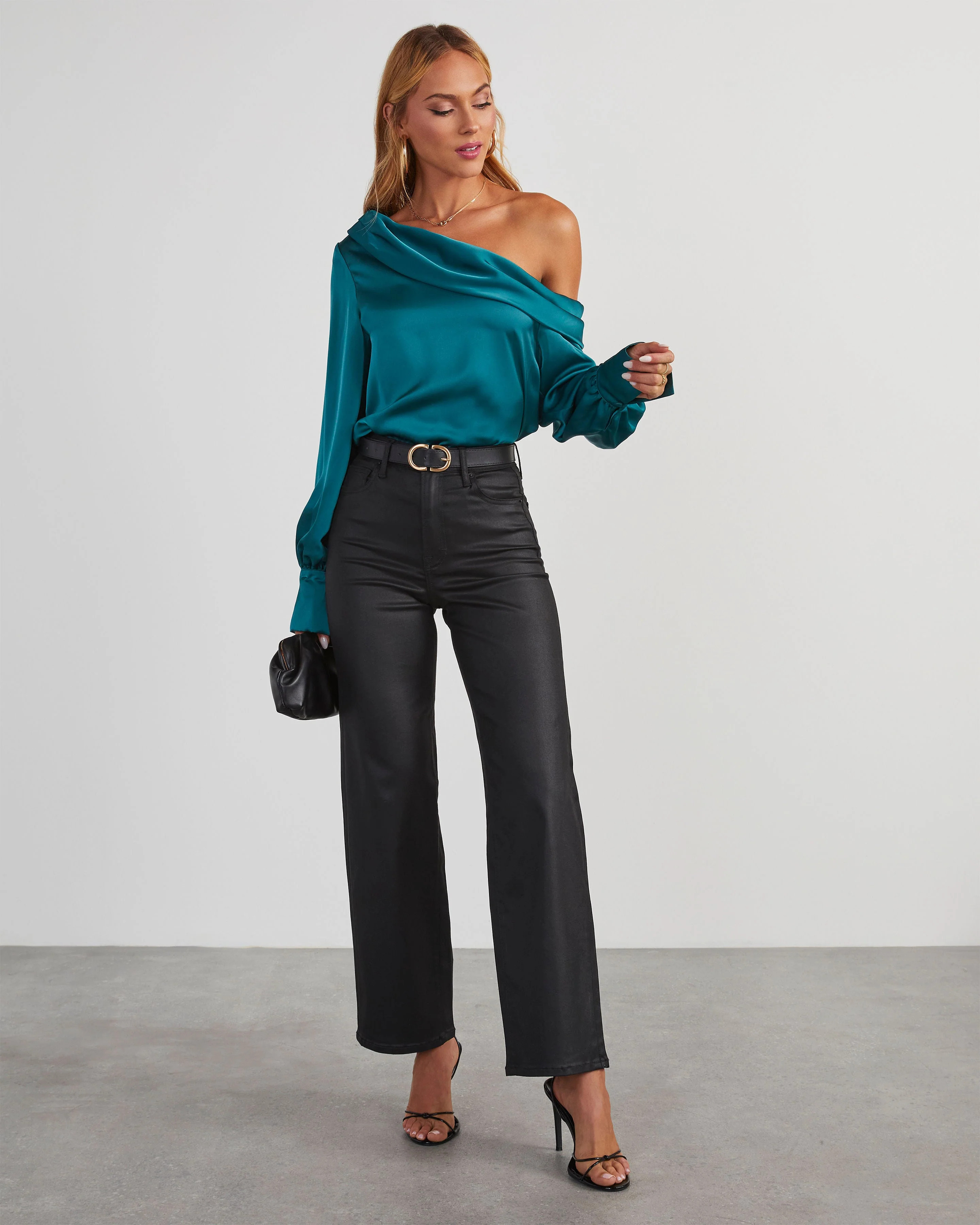 Runway Girl Satin Off Shoulder Top | VICI