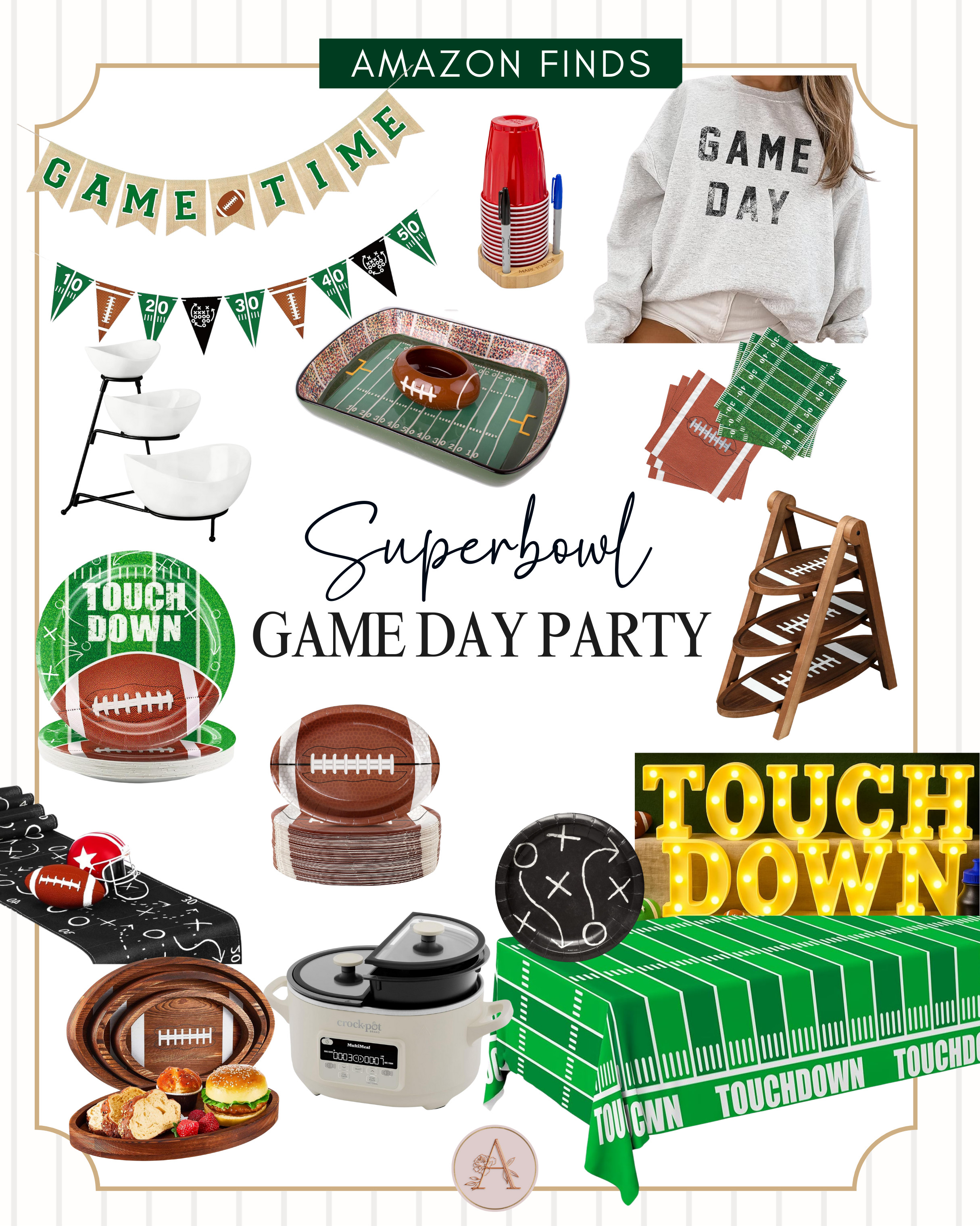 Hosting game day this year? 🏈
These Amazon finds make it so easy to pull together a fun Super Bowl spread — from football serving trays to cozy game day decor. Saving this for Sunday 👏 #LTKparties 

 #LTKSeasonal