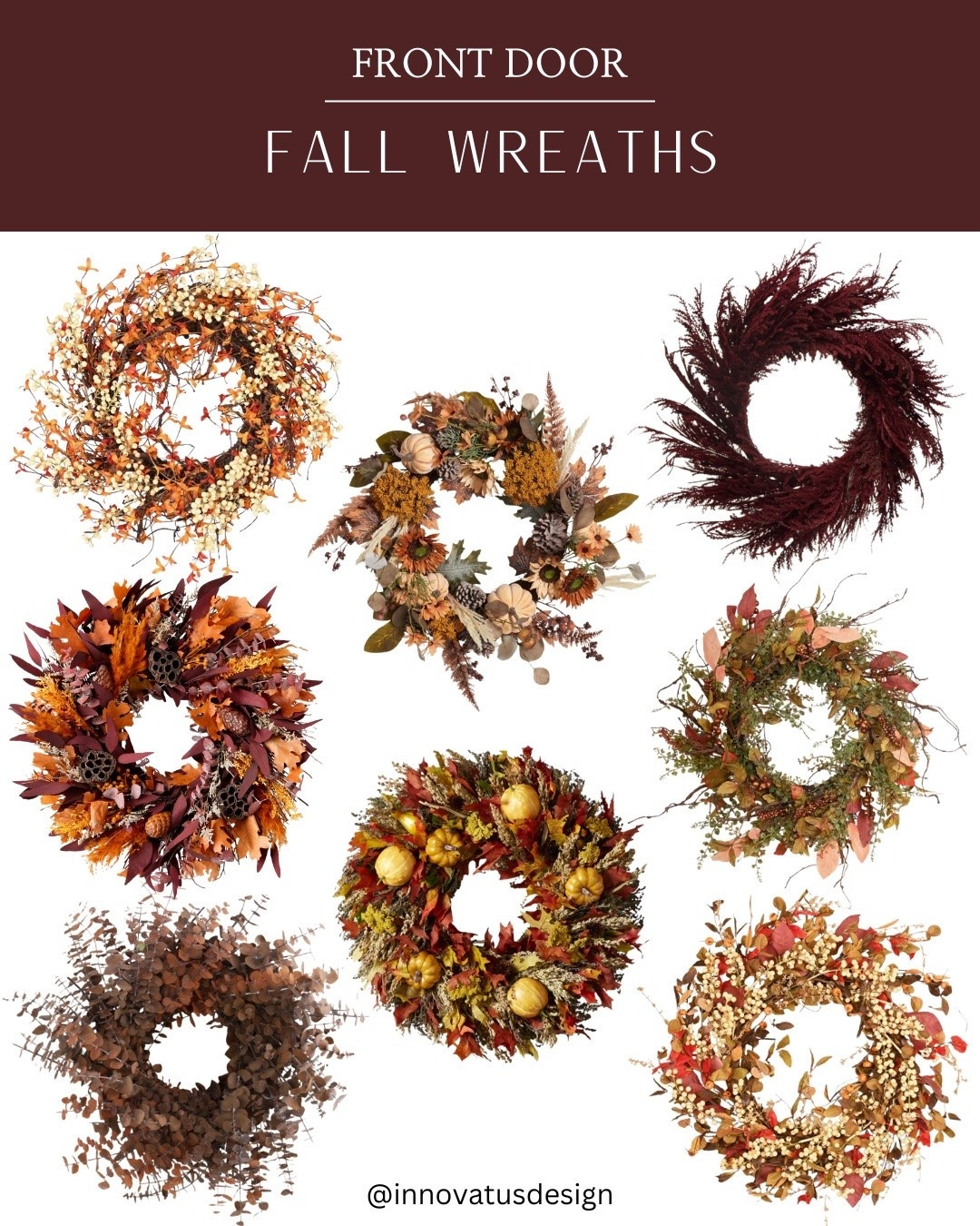 Give your front door a refresh this Fall with these beautiful wreaths! These wreaths give a seasonal pop of color to your front door to provide a welcoming look.

#LTKHome #LTKSeasonal #LTKSaleAlert