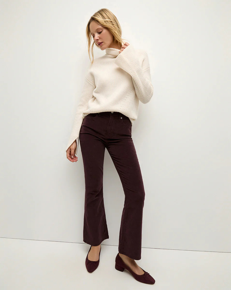 Carson Corduroy Kick-Flare Pant | Veronica Beard