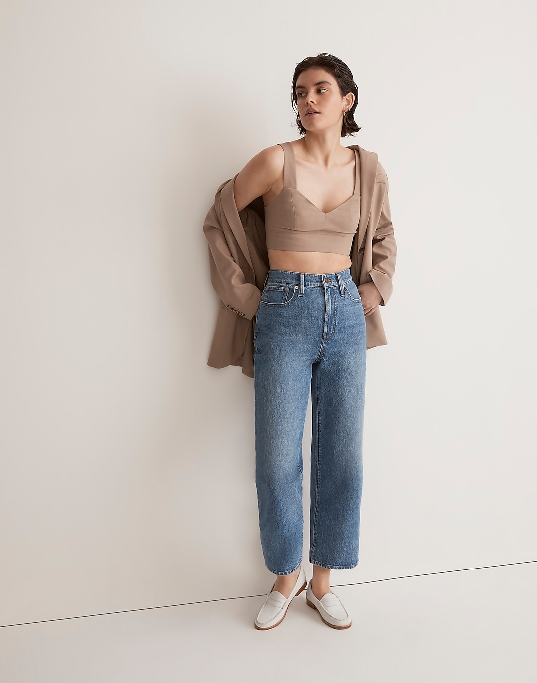 The Petite Perfect Vintage Wide-Leg Crop Jean in Cresslow Wash | Madewell