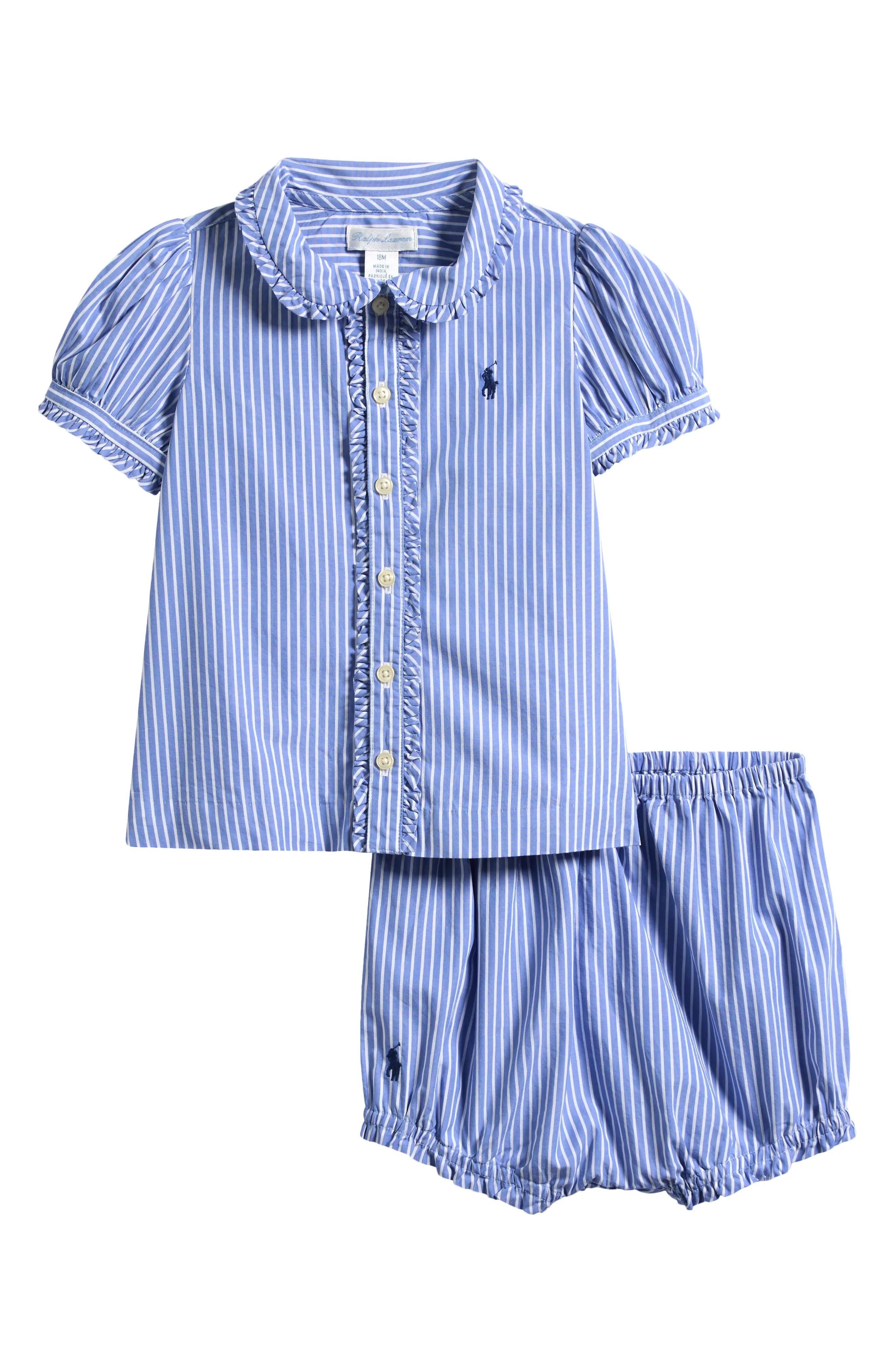 Stripe Cotton Poplin Shirt & Shorts Set (Women) | Nordstrom | Nordstrom