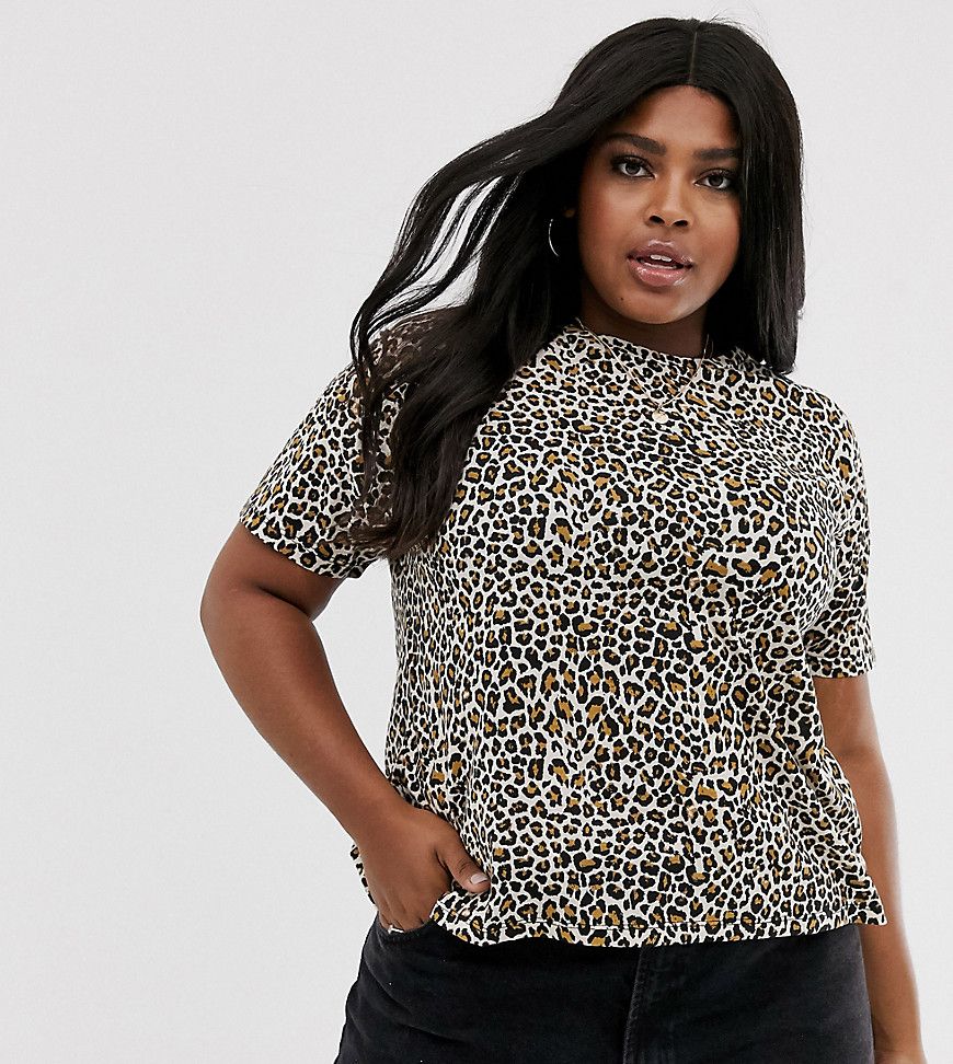 Brave Soul Plus oversized leopard print t-shirt-Multi | ASOS (Global)