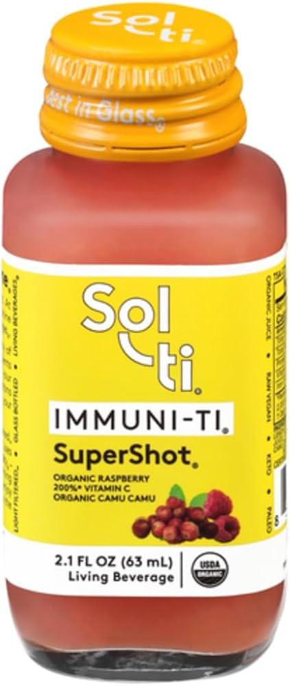 Sol-ti IMMUNI-TI SuperShot Drink, Immunity Boost, SuperFood, Cold-Pressed Organic Fruits and Ging... | Amazon (US)
