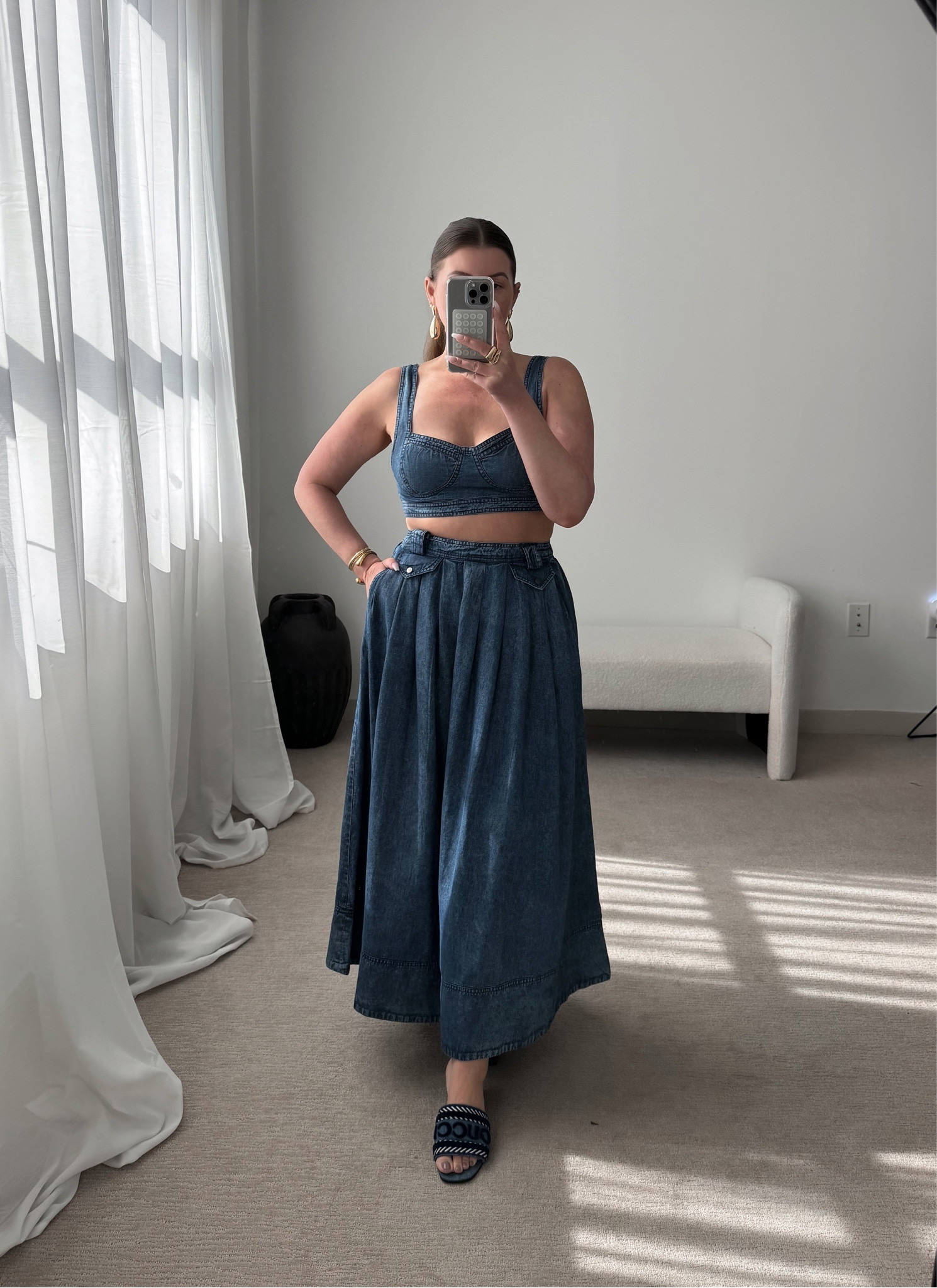 Denim skirt set runs tts



#LTKtravel #LTKSeasonal