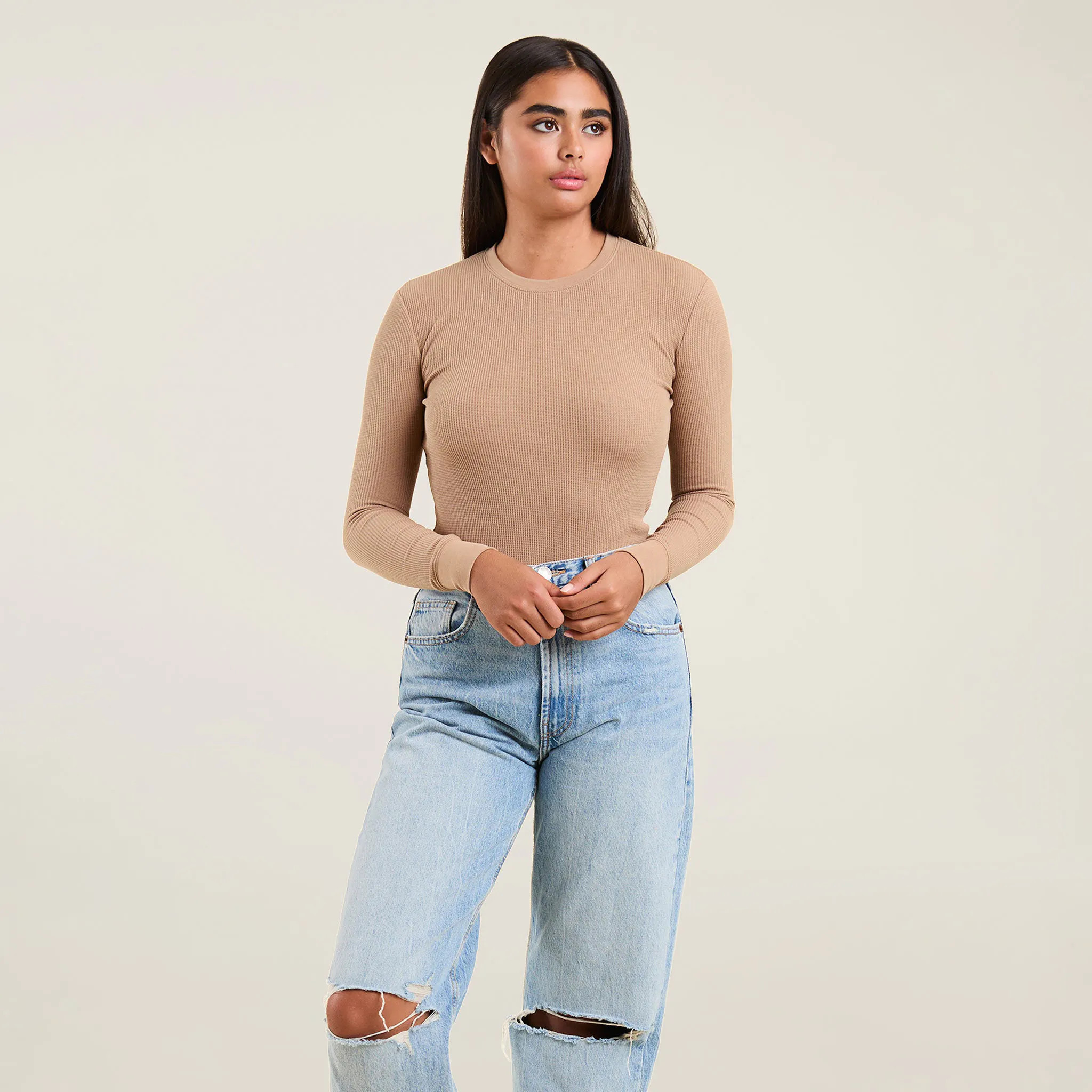 Waffle Bodysuit | Cinnamon - nuuds | nuuds