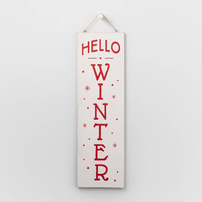 Happy Holidays & Hello Winter Reversible Hanging Sign - Wondershop™ | Target