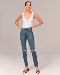 Women's High Rise Skinny Jeans | Women's Bottoms | Abercrombie.com | Abercrombie & Fitch (US)
