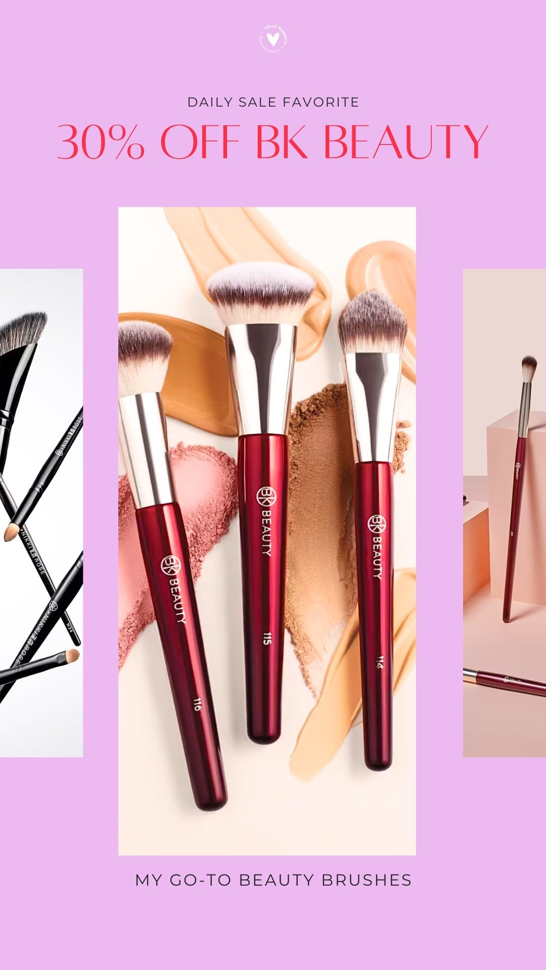 If you've been eyeing BK Beauty brushes, now's the time! 💄 They're 30% off, and they're truly my everyday favorites.

#LTKgrwm #LTKSaleAlert #LTKBeauty