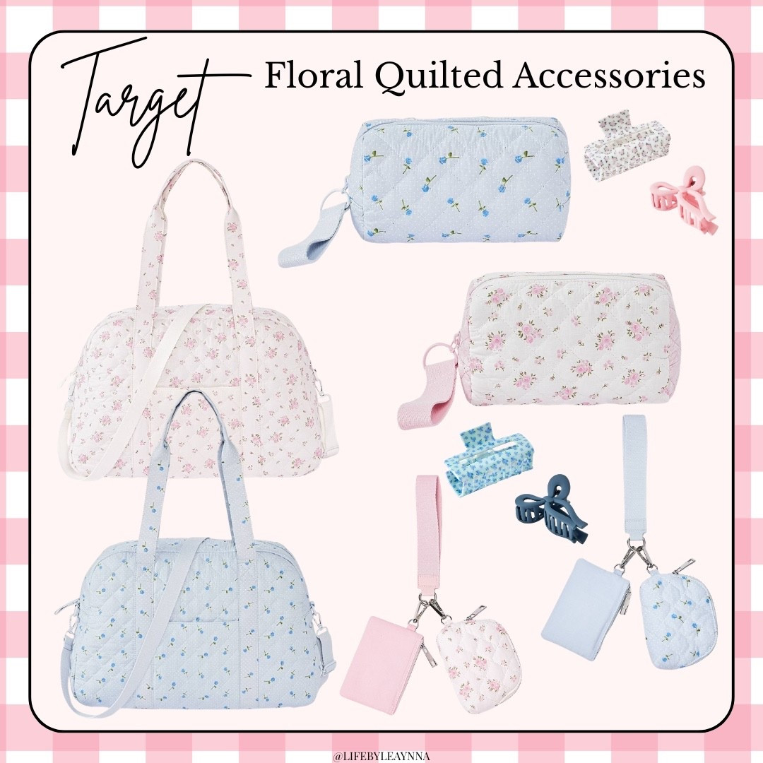 The most adorable floral quilted accessories at Target! 
The duffle bags are perfect for the girly tween in your life! 








Love shack fancy vibes / floral / duffle bag / tween gift

#LTKTravel #LTKKids